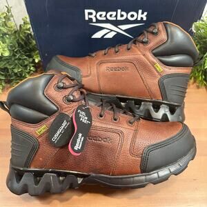 Reebok Men's Zigkick 6" Athletic Work Boot Cushguard Internal Met Guard Size 12W